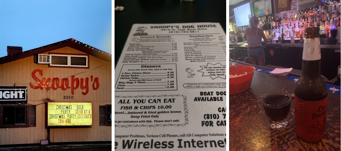 Snoopy's Dog House Menu